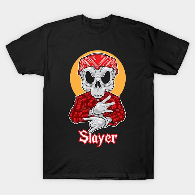 Skull Gangsta Slayer T-Shirt by Ceogi Yen